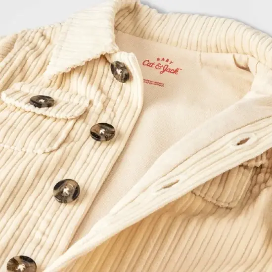 Baby Boys' Corduroy Shacket - Cat & Jack&trade; Cream image {2}