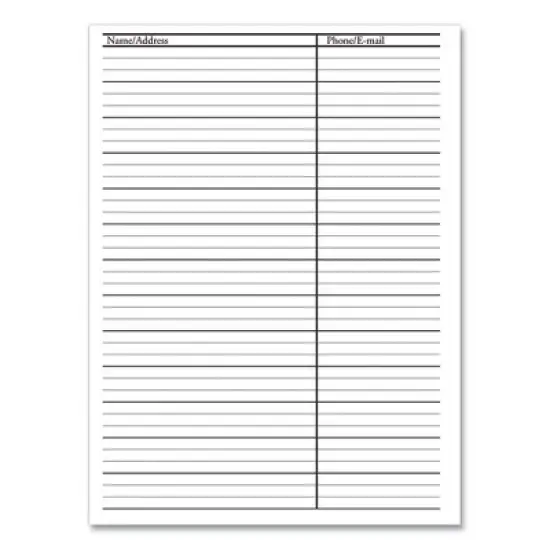 Recycled Weekly Appointment Book Ruled without Appointment Times, 8.75 x 6.88, Black Cover, 12-Month (Jan to Dec): 2026 image {5}