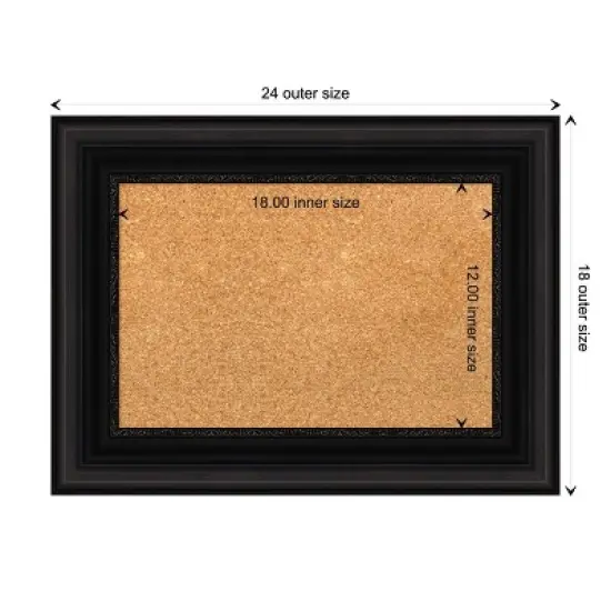 Amanti Art Parlor Framed Corkboard, Natural Cork image {3}