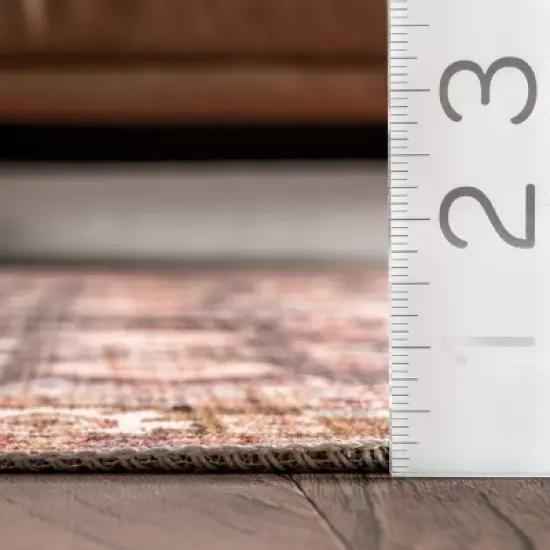 nuLOOM Cathie Persian Floral Machine Washable Area Rug image {2}