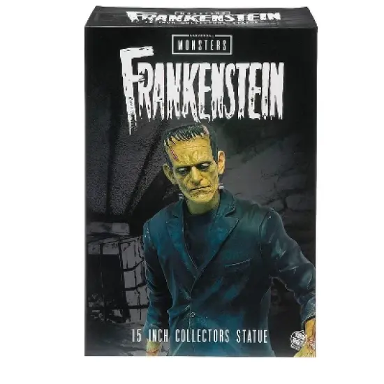 Trick or Treat Studios Universal Monsters Frankenstein Statue Halloween Decoration - 15 in - Black image {1}