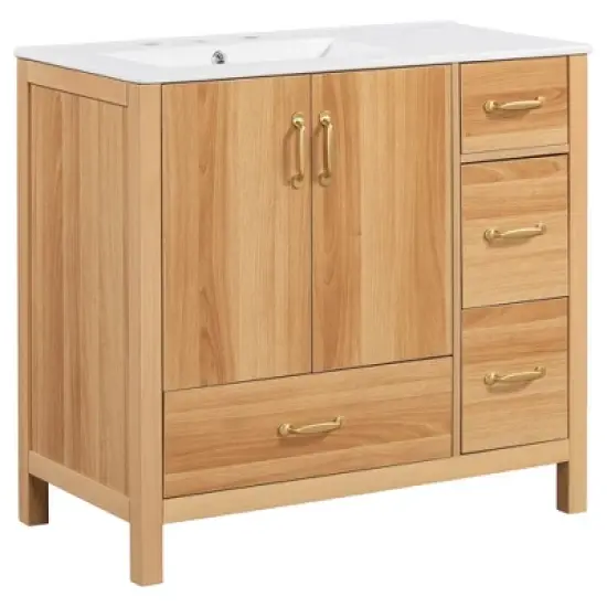 Whisen 36" Bathroom Storage Cabinet image {8}