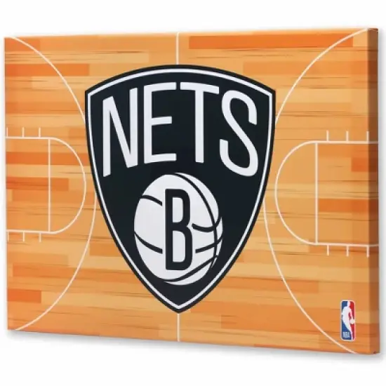 NBA Brooklyn Nets Court Canvas Wall Sign image {1}