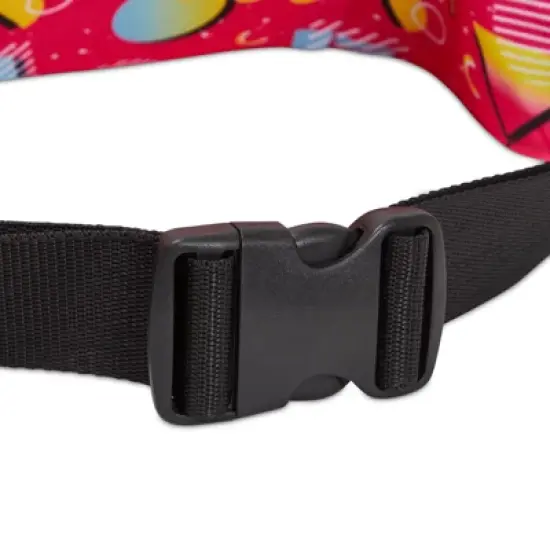 Zodaca Retro 90's Fanny Pack for Kids, Teens, Insulated Waist Bag Cooler with Adjustable Strap for School, Pink, 9 x 6 In image {6}