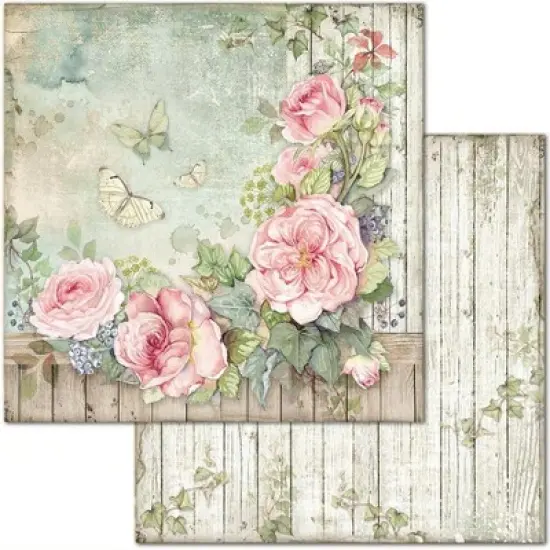 Stamperia Double-Sided Paper Pad 12"X12" 10/Pkg-House Of Roses, 10 Designs/1 Each image {6}