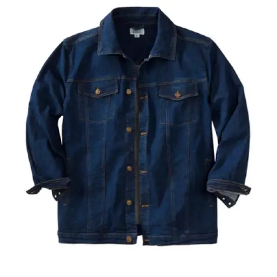 Liberty Blues Men's Big & Tall &trade; Denim Jacket - Tall - 4XL, Stonewash Blue image {1}