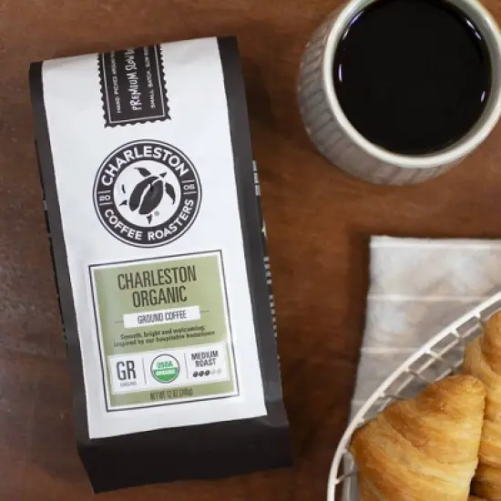 Charleston Coffee Roasters Charleston Organic Medium Roast Ground Coffee - 12oz image {2}