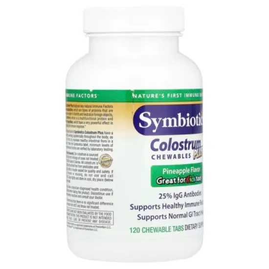 Symbiotics Colostrum Plus&reg; Chewables, Pineapple, 120 Chewable Tabs image {3}