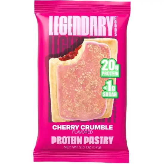 Legendary Foods Gluten Free and Keto Friendly Protein Pastry - Cherry Crumble - 8oz/4ct image {2}