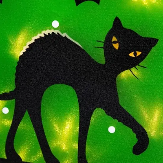 Northlight Lighted Black Cat with Bats Halloween Window Decoration - 13.75" image {5}