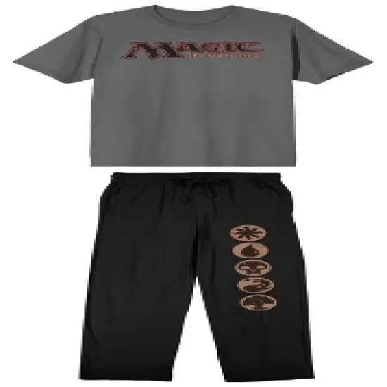 Magic the Gathering Logo and Icons Men's 2-Piece Short Sleeve Sleepwear Set image {5}