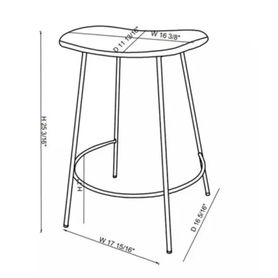 Clarkston Metal Counter Height Barstool with Upholstered Seat - Threshold&trade; designed with Studio McGee image {7}