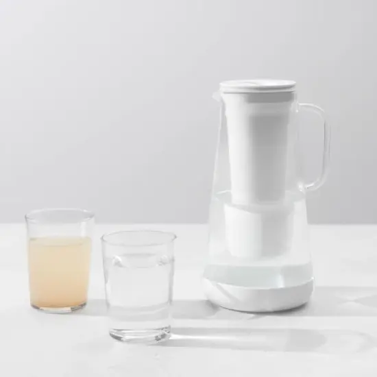 LifeStraw Home Water Filter Pitcher 7 Cup + Silicone Base Glass image {1}