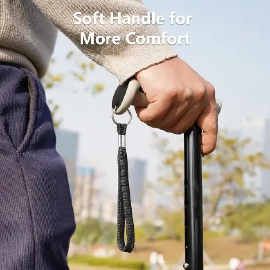 Attop Walking Cane, Folding, Adjustable, Lightweight, Walking Canes for Men & Women, Soft Ergonomic Handle, Walking Sticks for Seniors & Adults image {6}