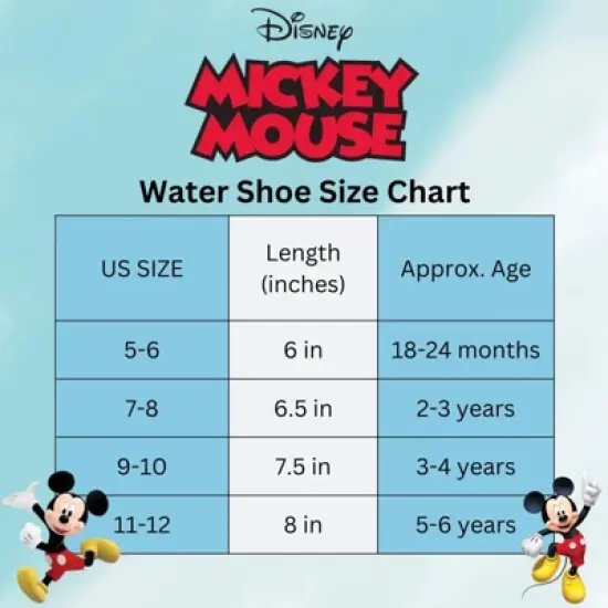 Disney Mickey Mouse Boys Water Shoes - Pool Aqua Socks for Kids- Sandals Bungee Slip On Waterproof Beach Slides Quick Dry (Toddler/Little Kid) image {5}