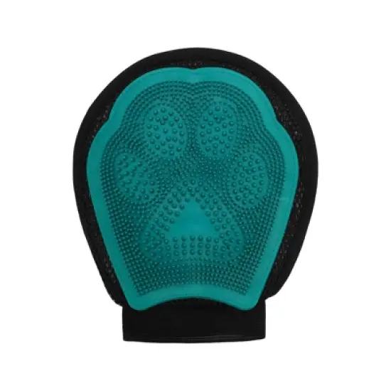 Unique Bargains Double-Sided Pet Grooming Glove Green 1 Pc image {4}