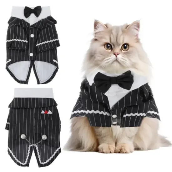Unique Bargains Cat Apparel Black 1 Pc image {9}