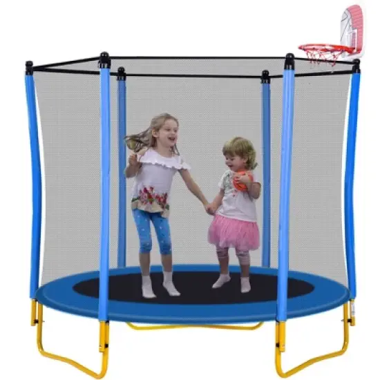 HFYee Kids Trampoline with Safety Options Indoor & Outdoor Bounce Fun for Children Multiple Sizes & Accessories image {2}