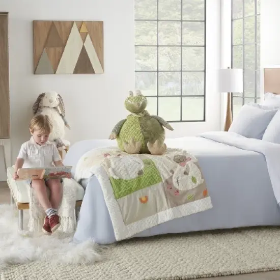 Mina Victory Plush Crocodile Green 22" x 26" Stuffed Animal image {1}