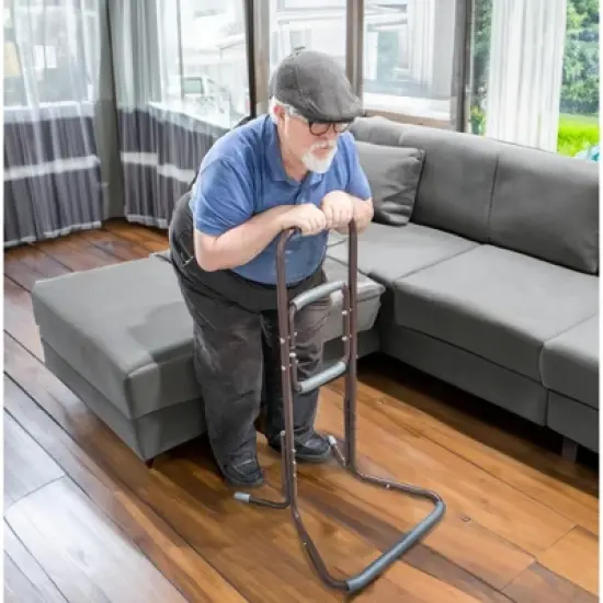 5 Star Super Deals Standing Assistant Chair & Portable Patient Lift Mobility Handle Bar Aid For Elderly - Reliable 3 Handholds for Mobility image {6}