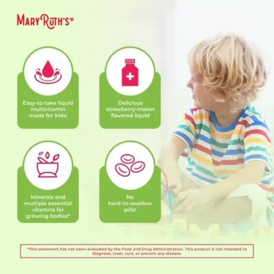 MaryRuth's Kids' Morning Vegan Multivitamin Liquid - 15.2oz image {5}