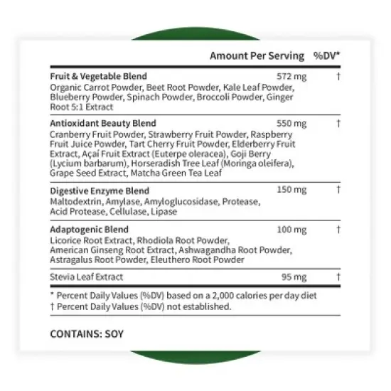 Pattern Wellness Greens Powder - Unflavored (6.6 ounces) image {1}