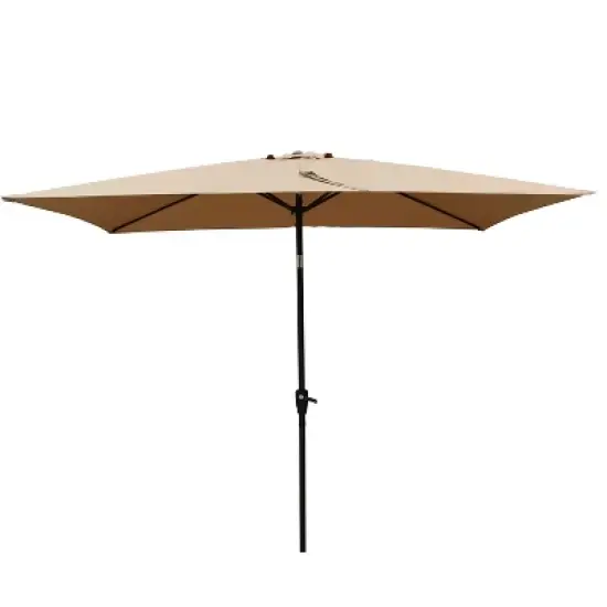 CAVINAS 6x9 FT Cantilever Patio Umbrella, Waterproof and Windproof Design with Crank, Beach Umbrella, without Base image {8}