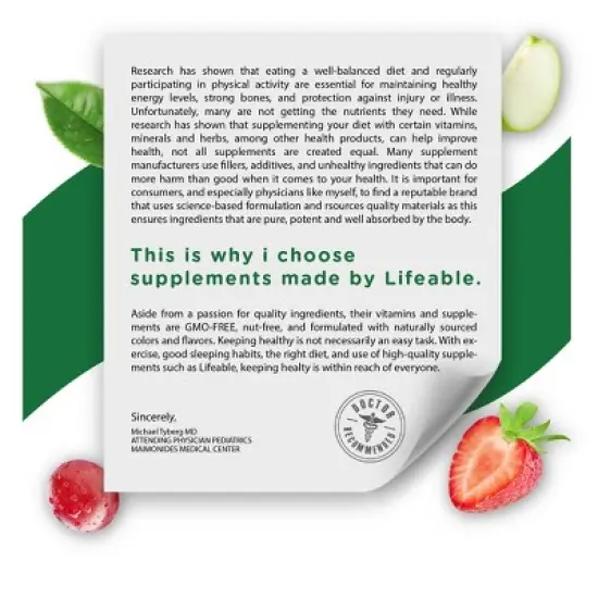 Lifeable - Cranberry - Kids - 60 Gummies image {4}