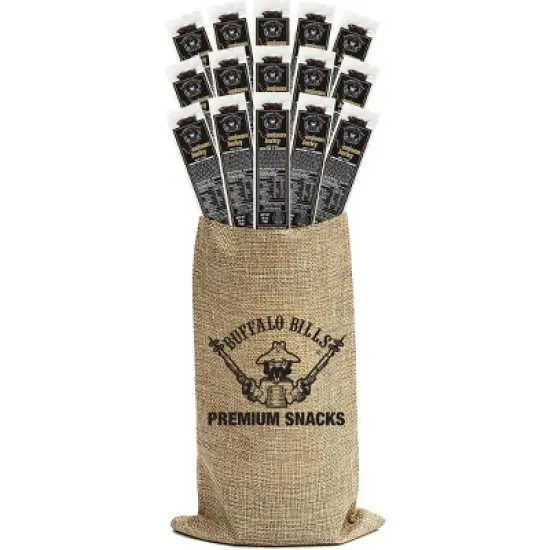 Buffalo Bills 15-Piece Mild Venison Jerky Burlap Gift Wine Bags (15 Mild Venison Jerky Strips) image {4}