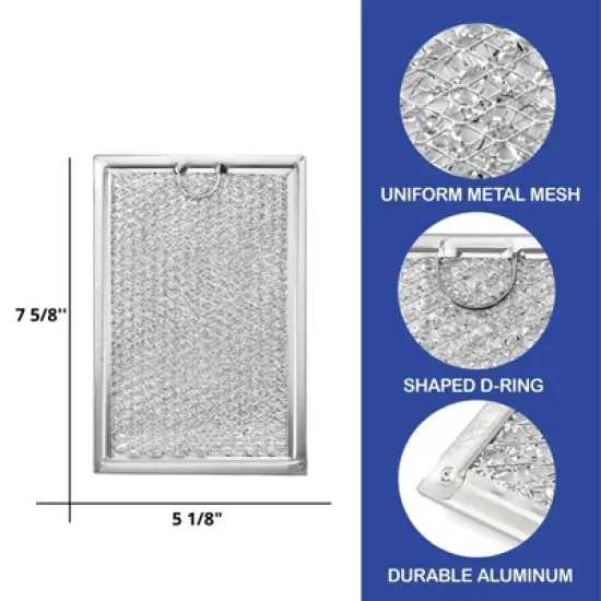 Nispira Replacement Microwave Range Hood Grease Filter Compatible With Frigidaire 5304464105, 4 Filters image {1}