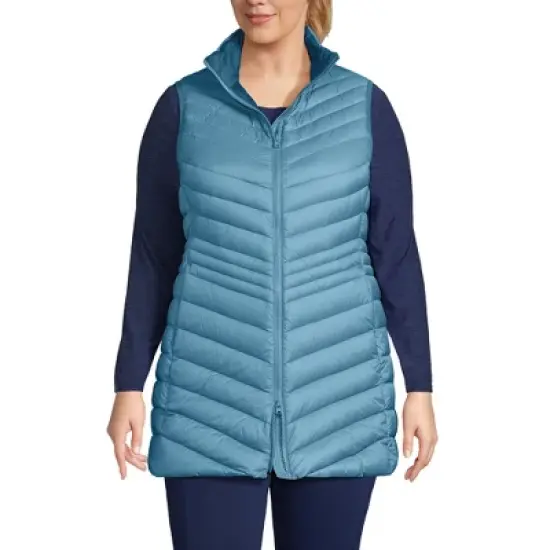 Lands' End Women's Ultralight Packable Down Vest image {8}