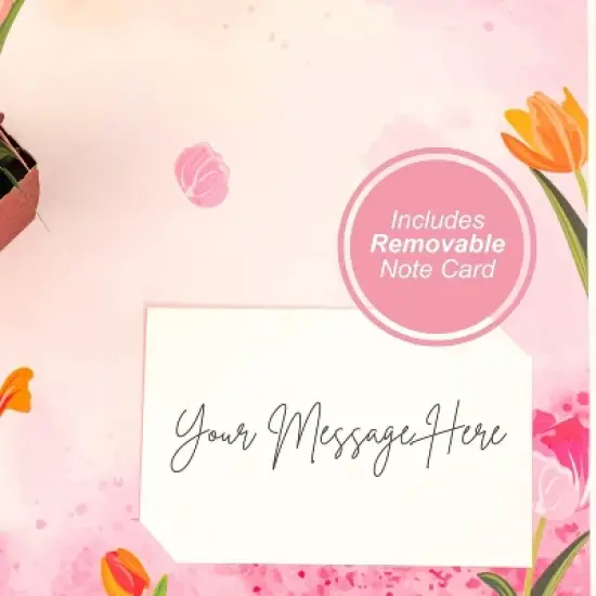 Frndly by Paper Love 3D Tulip Plant Pop Up Card, For All Occasion - Handcrafted 100% Recycled and Eco-Friendly, 8" x 6" Cover image {6}