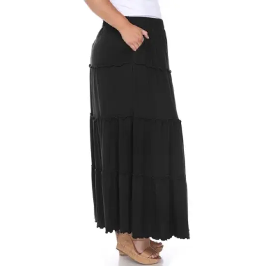 Plus Size Tiered Maxi Skirt image {1}
