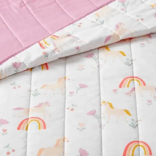 Kids' Quilt Unicorn Light Purple - Pillowfort&trade; image {3}