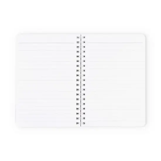 Yoobi SmileyWorld Journal 4.5"x6.5" Spiral with Marker Blue Kraft Smiley image {6}