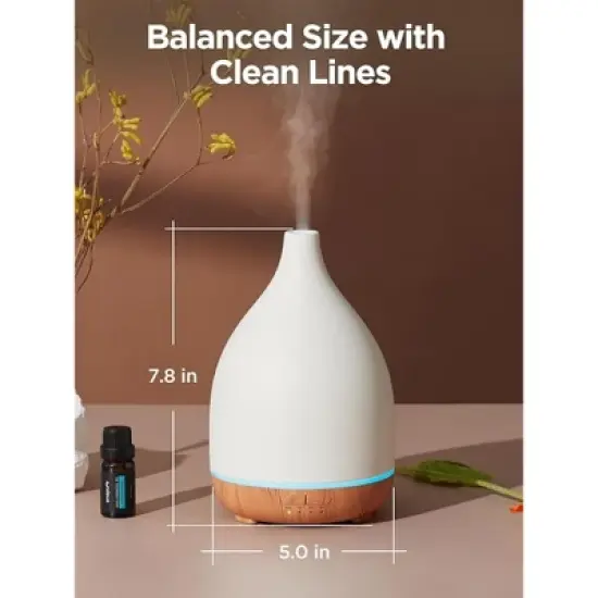 Attop 300ML Ceramic Diffuser for Essential Oils Handcrafted Aromatherapy Diffuser Ultrasonic Cool Mist Humidifier image {5}