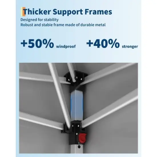 10x20FT Heavy Duty Canopy Tent - Commercial Pop Up Shelter w/6 Walls, UPF 50+, Waterproof image {2}