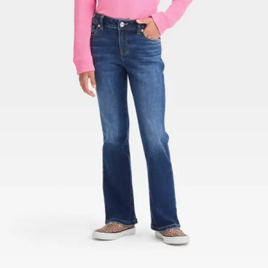 Girls' Mid-Rise Flare Jeans - Cat & Jack&trade; image {3}