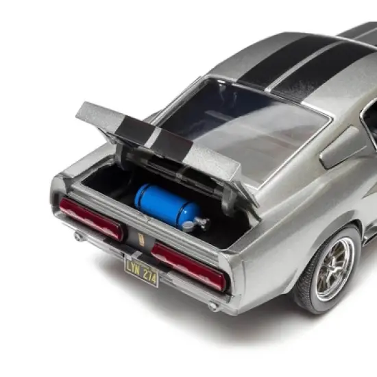1967 Ford Mustang Custom "Eleanor" Gray Met. w/Black Stripes "Gone in 60 Seconds" (2000) Movie 1/18 Diecast Model by Greenlight image {3}