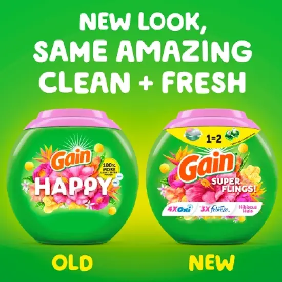 Gain Power Happy Laundry Detergent Pods - 18ct image {8}
