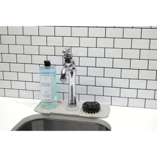 Core Kitchen Faucet Drip Tray: Silicone Dish Drying Mat, Snowy Drop , Dishwasher-Safe, 14.5"x5.5" image {2}