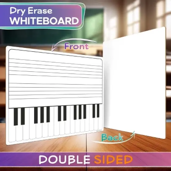 SCRIBBLEDO Keyboard Practice Dry Erase Board 11"x14" image {1}