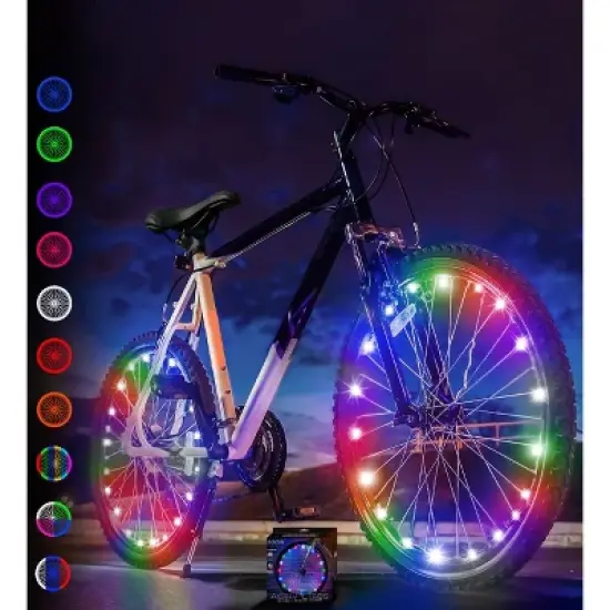Activ Life 2-Tire Pack LED Bike Wheel Lights with Batteries Included! Get 100% Brighter and Visible from All Angles for Ultimate Safety and Style image {6}