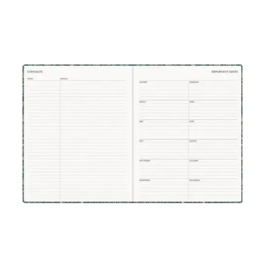 Morris & Co. by Blue Sky 8"x10" 2026&nbsp;Weekly/Monthly Bookbound Planner Hardcover Blackthorn Floral image {7}