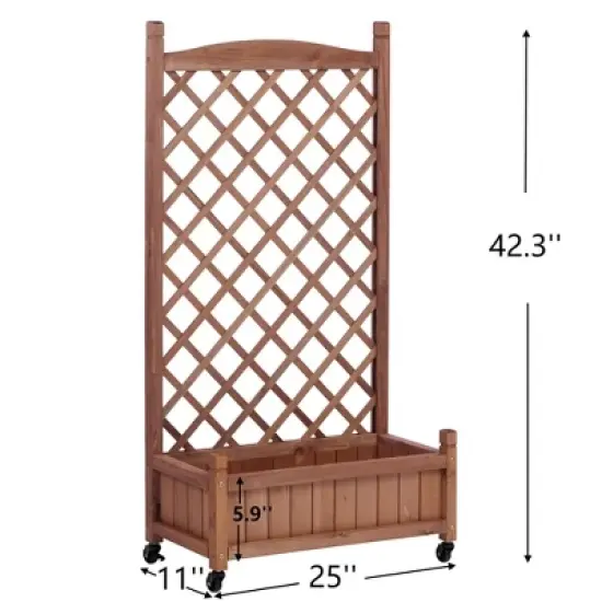 Whisen 2-Pack Raised Garden Bed with Trellis & Climbing Racks image {10}
