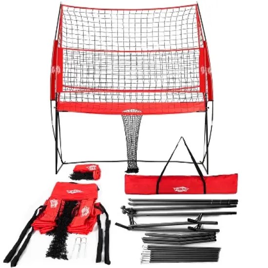 PLAYAPUT 12FT Freestanding Volleyball Net , Yellow image {2}