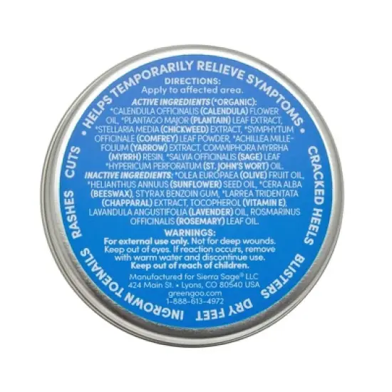 Green Goo Foot Care Salve Unscented - 1.82oz image {4}