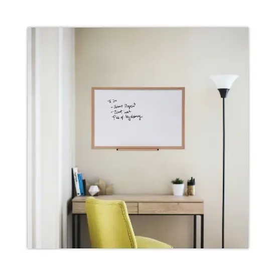 UNIVERSAL Dry Erase Board Melamine 36 x 24 Oak Frame 43619 image {5}
