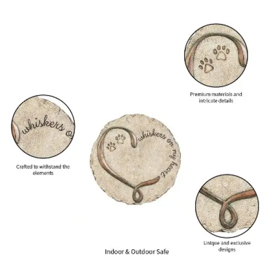 Evergreen Whiskers On My Heart, Garden Stone image {4}
