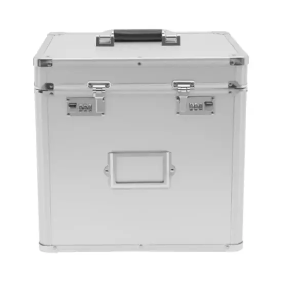 YIYIBYUS Locking File Storage Chest, Letter/Legal File Storage, 13.8*10*13.4inch, Silver image {5}